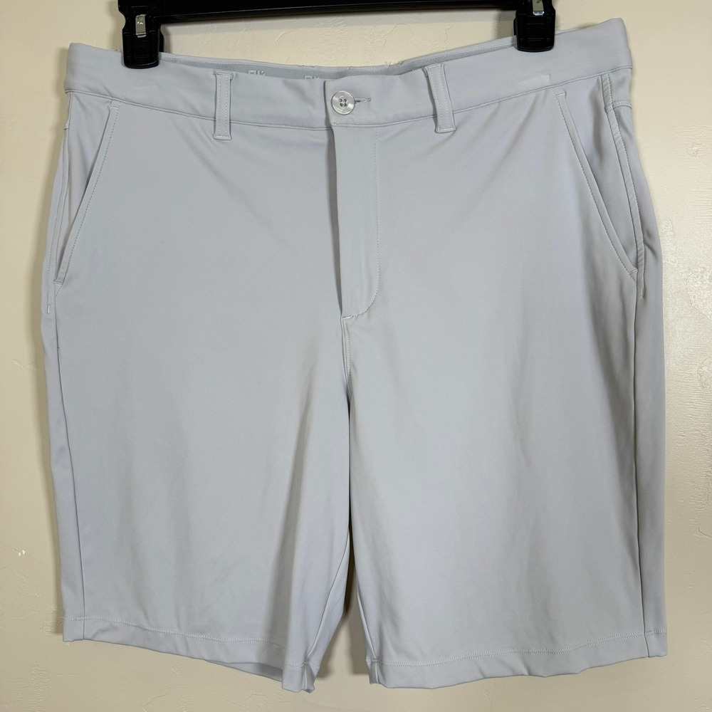 Graham Luxe Trace Golf Shorts Mens 36 Gray Performance Stretch Activewear Casual